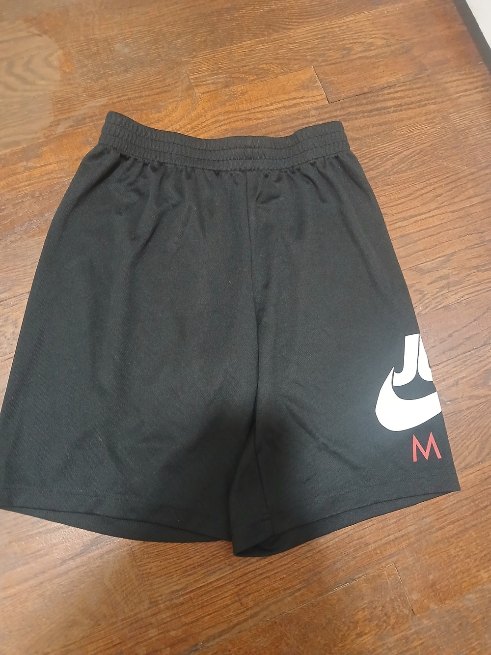 Jordan Boys Youth Black Athletic Shorts with White Logo Accent